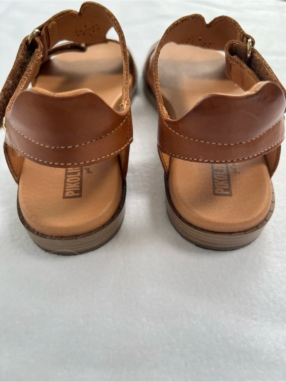 PIKOLINOS Formentera Brown Leather T-Strap Sandals Size 7.5